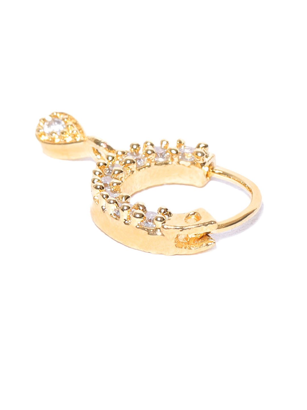 jj jewellers 18k(750) gold nose rings for women stylish saniya mirza nose  ring gold/gold nose ring for girls latest gold nose ring trendy Design -  Price History