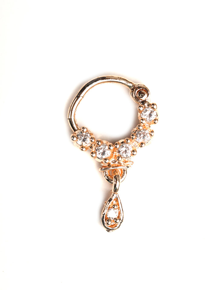 Rose Gold American Diamond Nose Ring