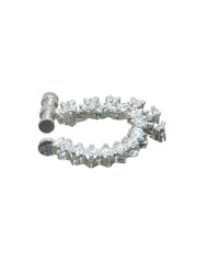 Priyaasi Elegant American Diamond Silver Plated Nose Ring