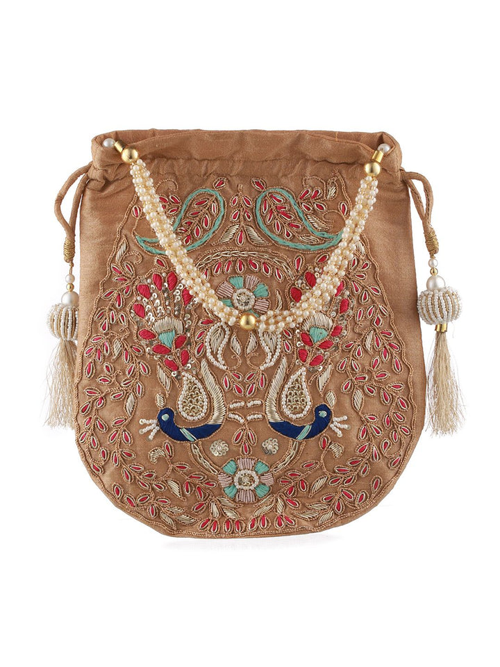 Sunhera Multicolor Embellished Party Potli Bag