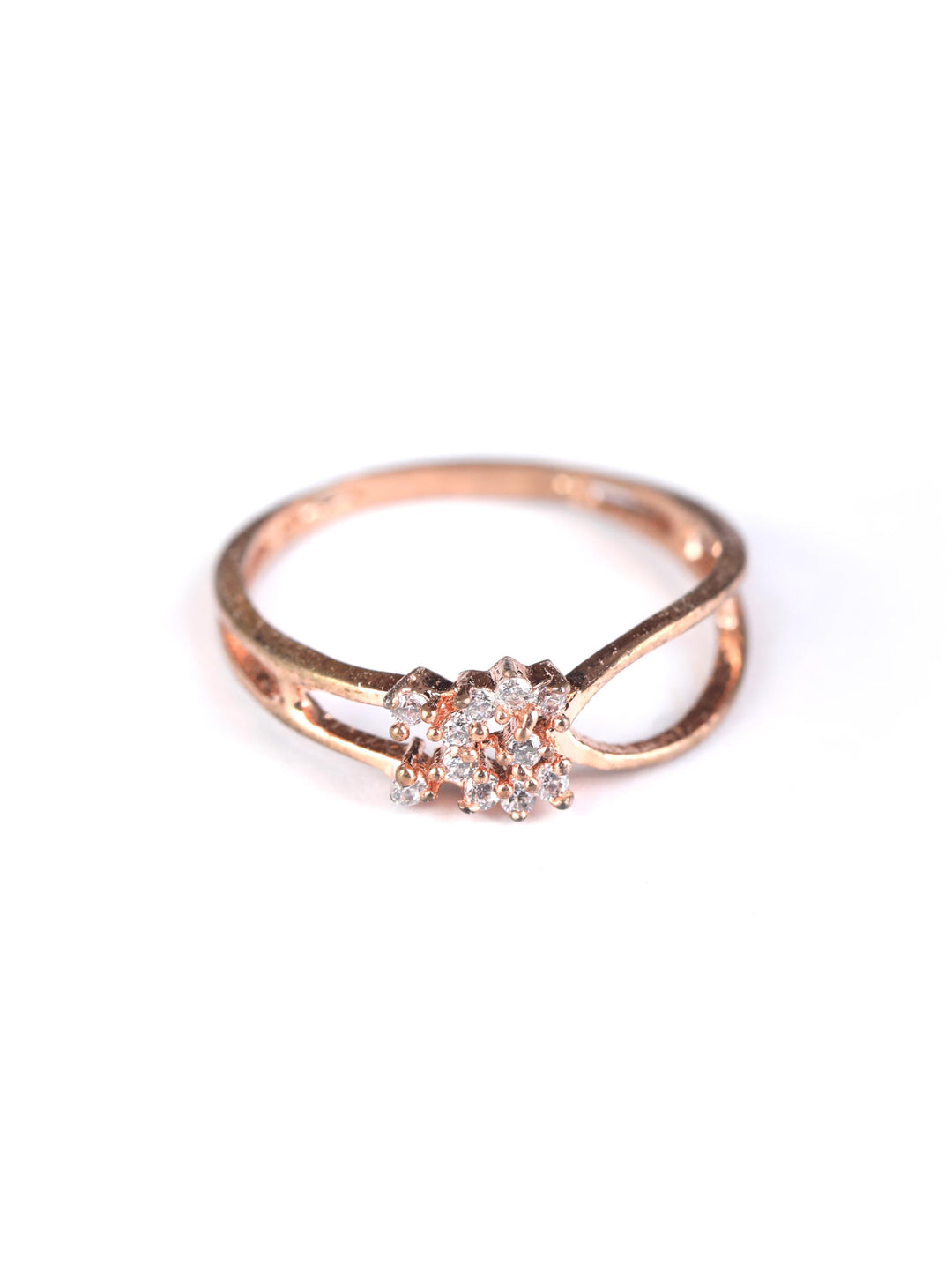 American Diamond Rose Gold Plated Ring
