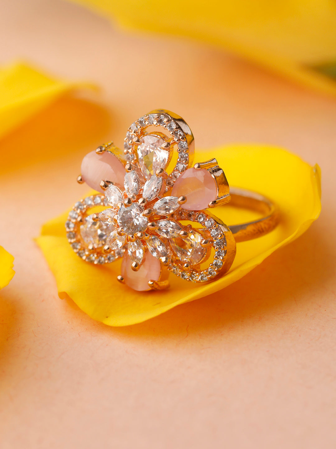 Floral Design Rings - South India Jewels | Floral design ring, Ring designs,  Blooming ring