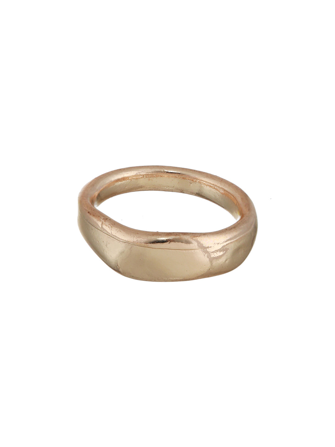 Classy Pressed Style Rose Gold-Plated Ring