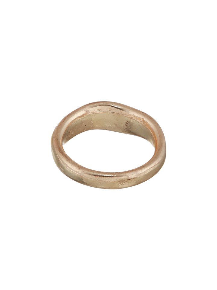 Classy Pressed Style Rose Gold-Plated Ring