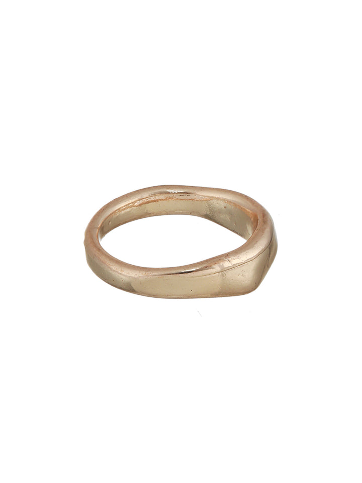 Classy Pressed Style Rose Gold-Plated Ring