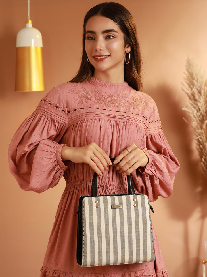 Classy Grey Ikat Satchel Bag