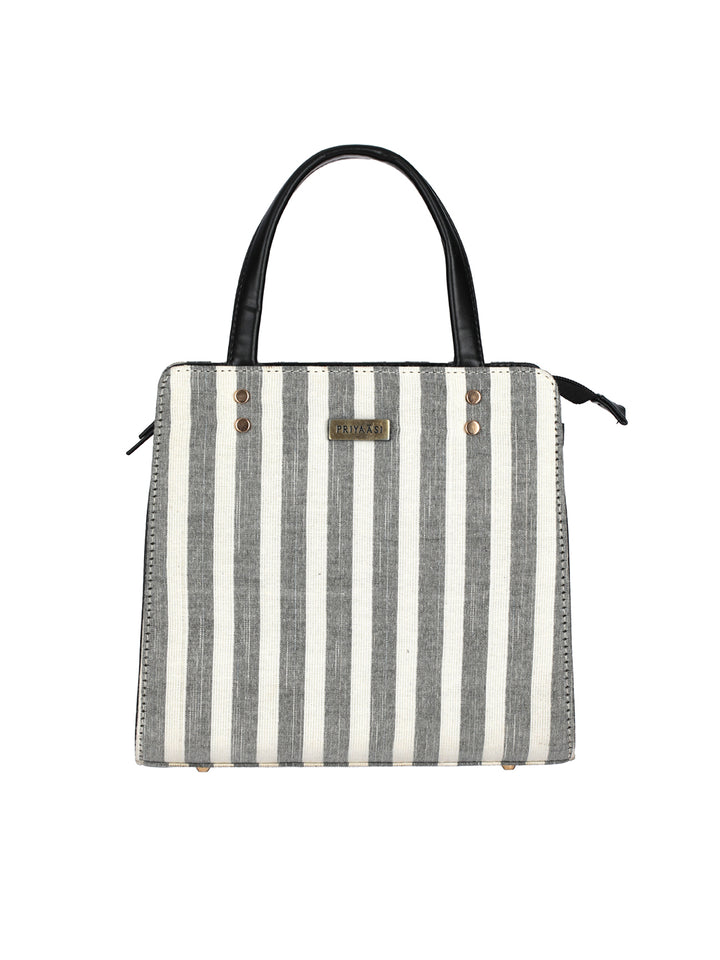 Classy Grey Ikat Satchel Bag