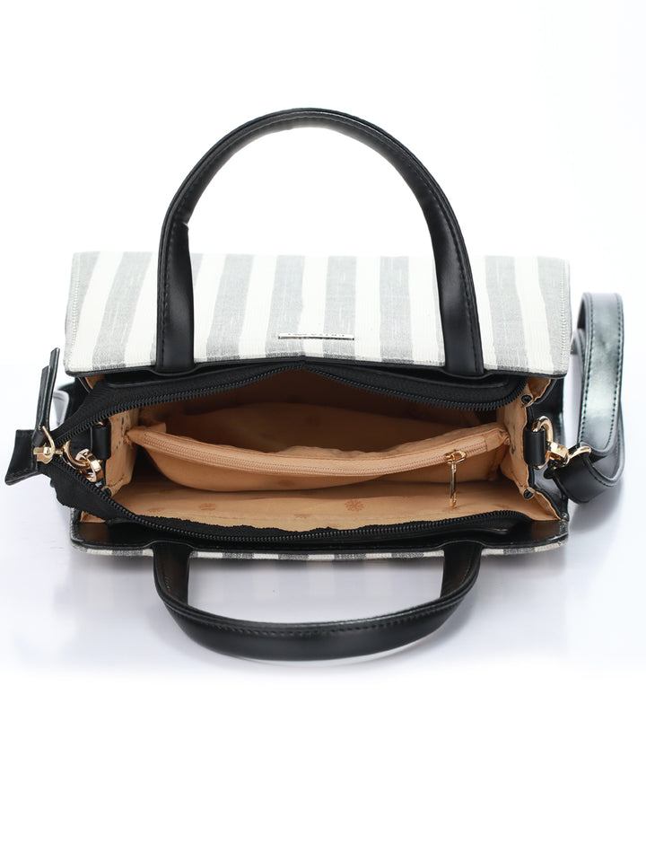 Classy Grey Ikat Satchel Bag