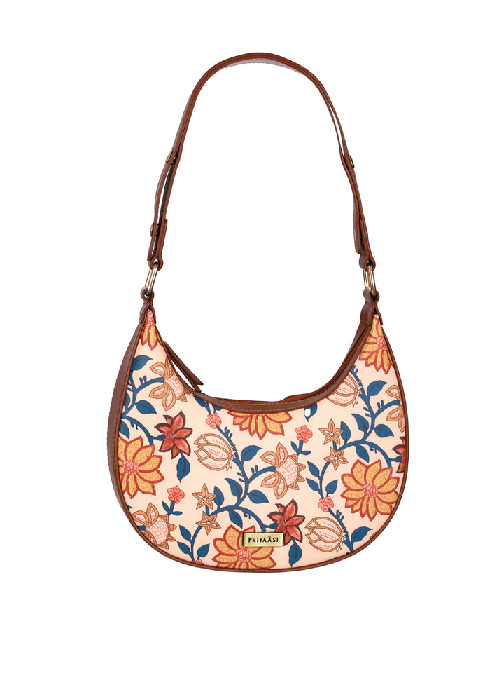 Floral Kalamkari Multicoloured Saddle Bag