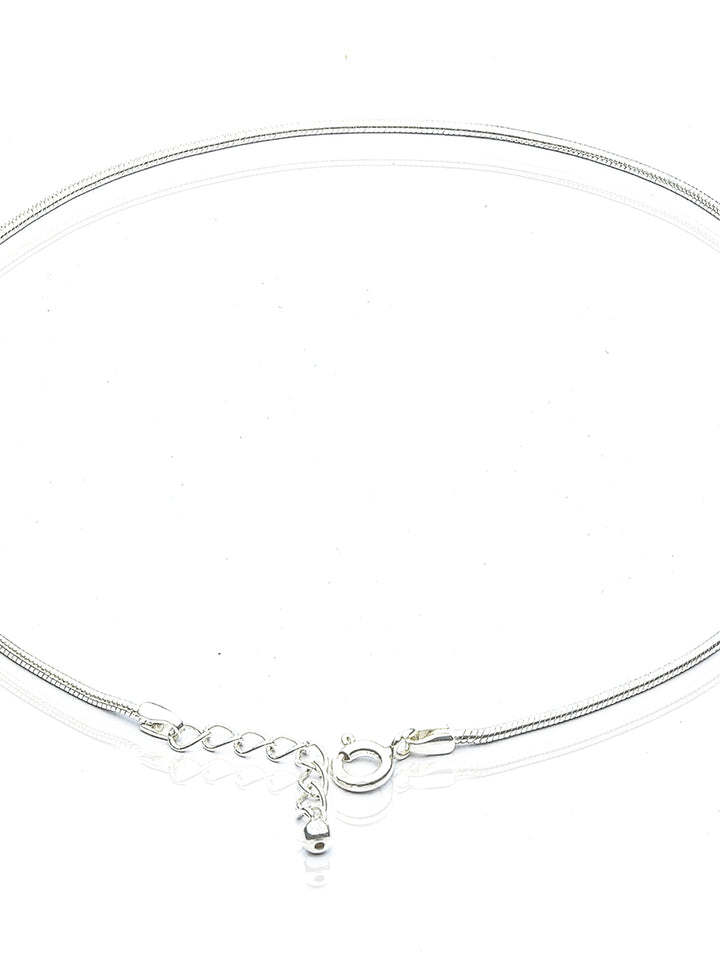 Classic Plain Chain Sterling Silver Anklets