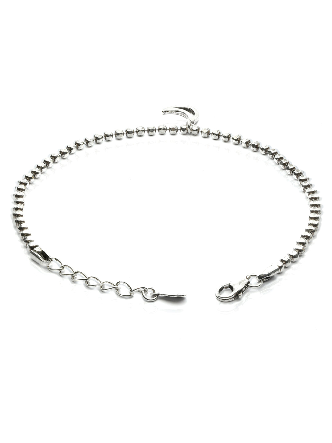 Moon Charm Sterling Silver Bracelet