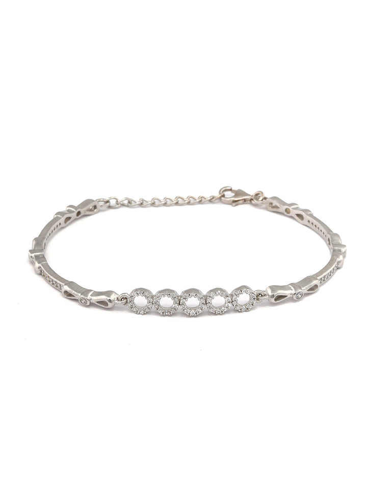 Sterling Silver Love Circles American Diamond Bracelet