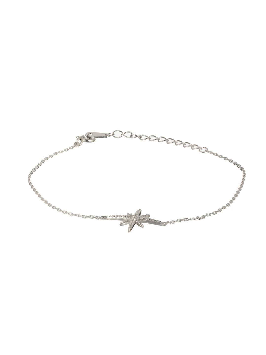 Sheer by Priyaasi Star American Diamond Sterling Silver Link Bracelet