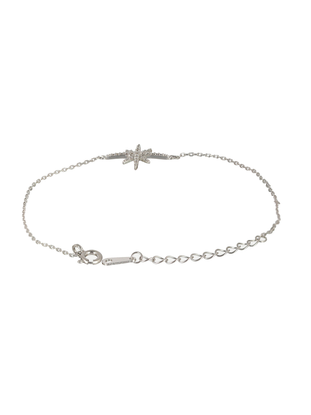 Sheer by Priyaasi Star American Diamond Sterling Silver Link Bracelet