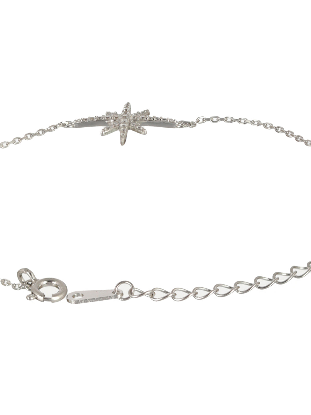 Sheer by Priyaasi Star American Diamond Sterling Silver Link Bracelet