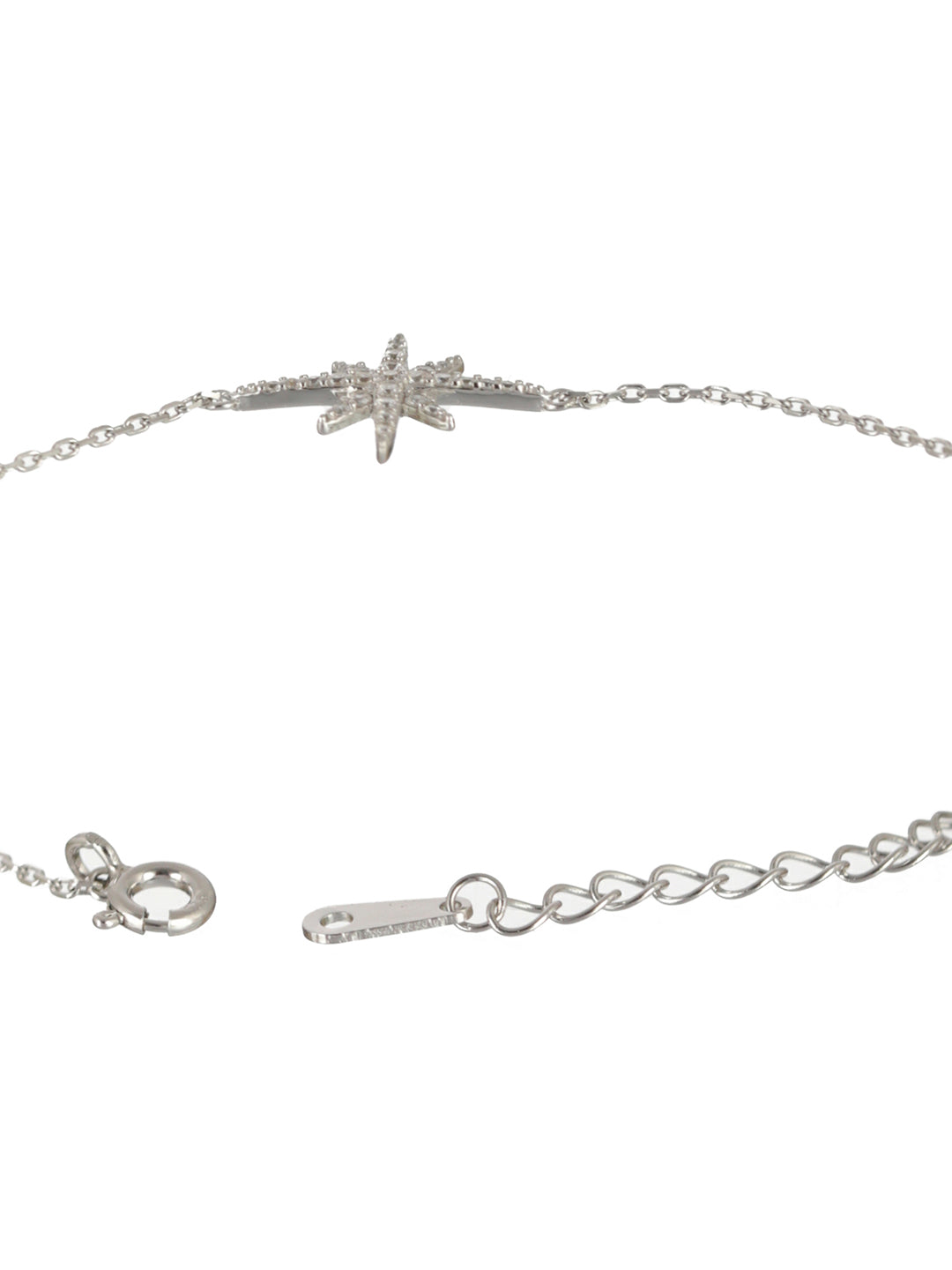 Sheer by Priyaasi Star American Diamond Sterling Silver Link Bracelet