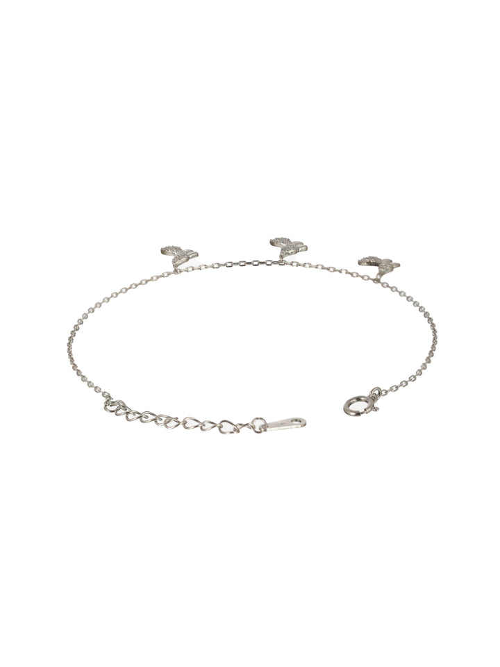 Sheer by Priyaasi Butterfly American Diamond Sterling Silver Link Bracelet