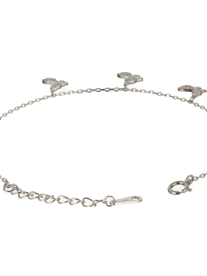 Sheer by Priyaasi Butterfly American Diamond Sterling Silver Link Bracelet