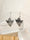 Patterned Sterling Silver Triangle Drop Earrings