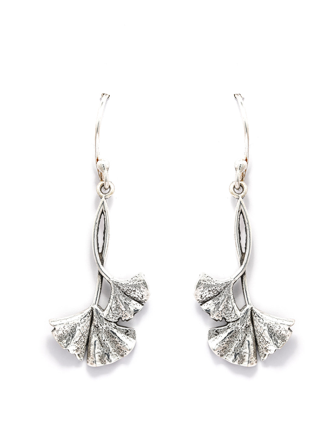 Sheer Joy-Sterling Silver Dancing Leaves Drop Earrings