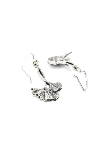 Sheer Joy-Sterling Silver Dancing Leaves Drop Earrings