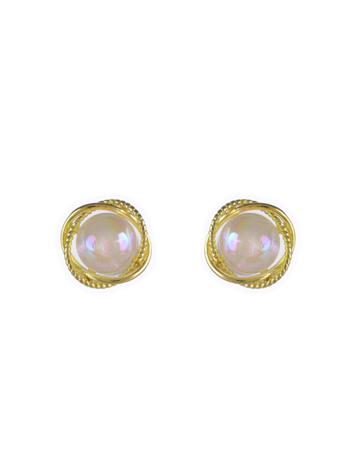 Sheer by Priyaasi Studded Pearl Gold-Plated Sterling Silver Earrings