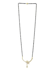 Blooming Flower American Diamond Sterling Silver Mangalsutra
