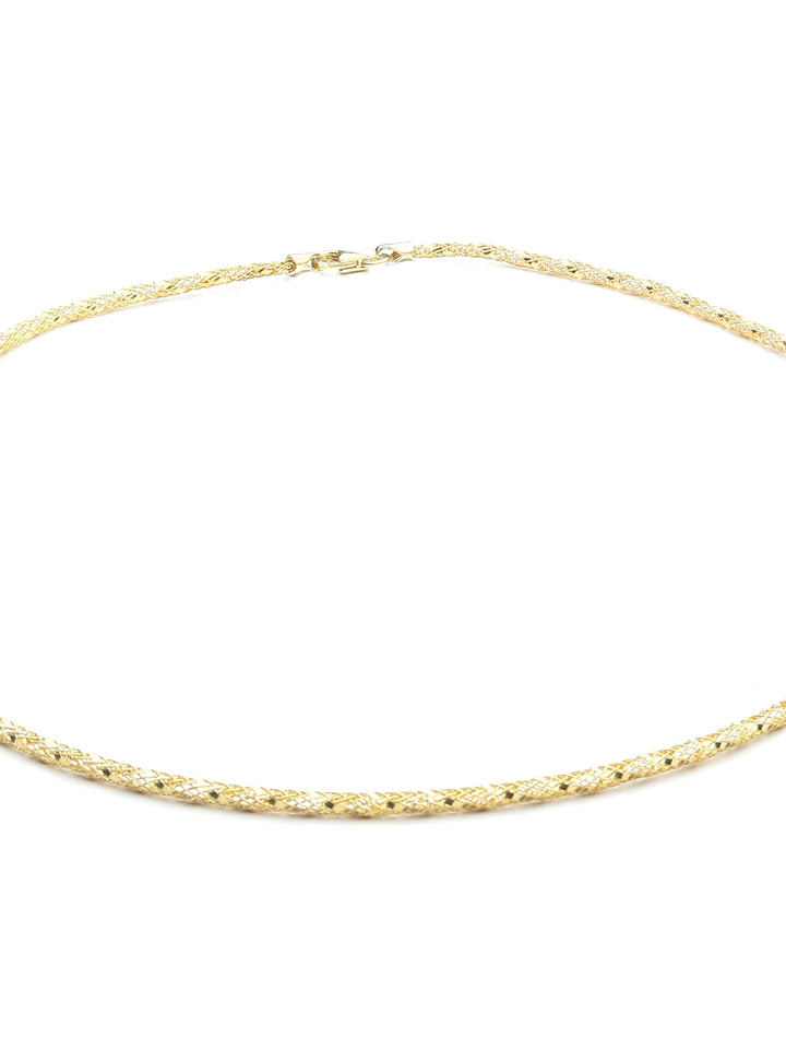 Gold-Plated Mesh Silver Necklace