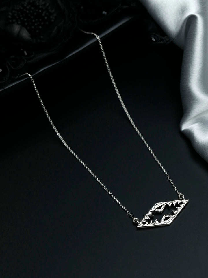 Sterling Silver Geometric Necklace