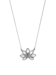 Sterling Silver Lotus Flower Necklace