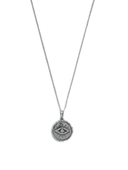 Sterling Silver American Diamond Evil Eye Necklace