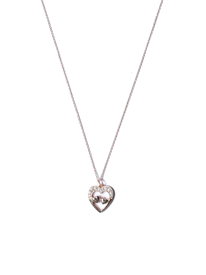 Hearts in Heart Rose Gold Sterling Silver Necklace