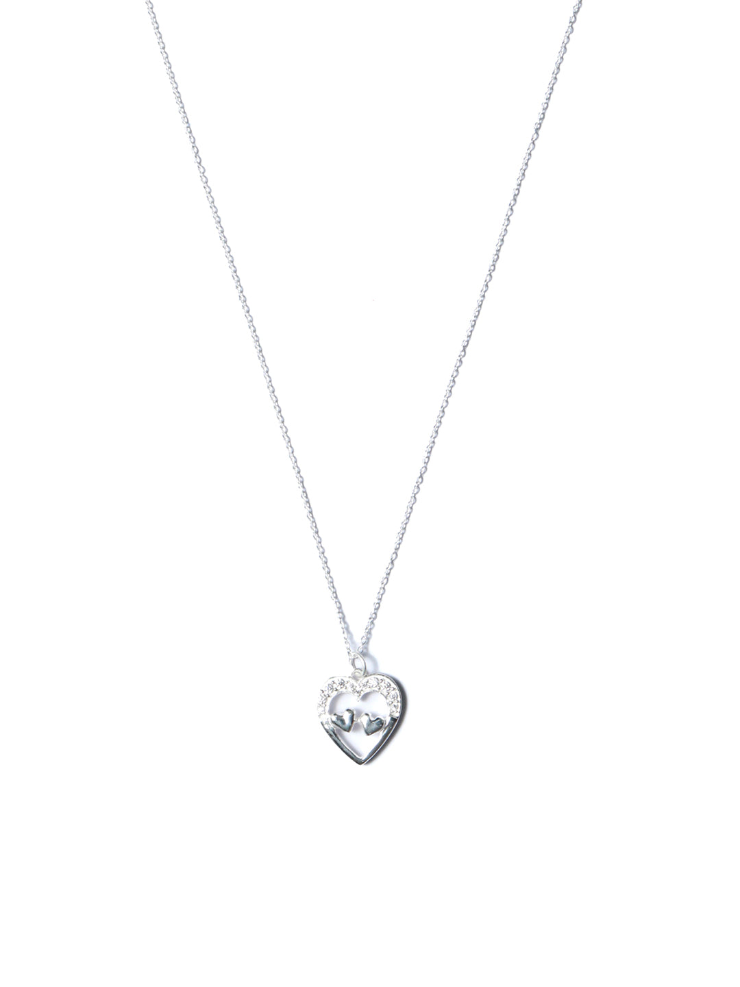 Hearts in Heart Sterling Silver Necklace