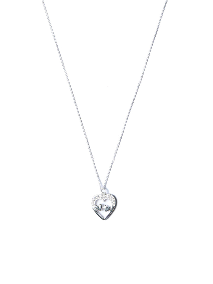 Hearts in Heart Sterling Silver Necklace