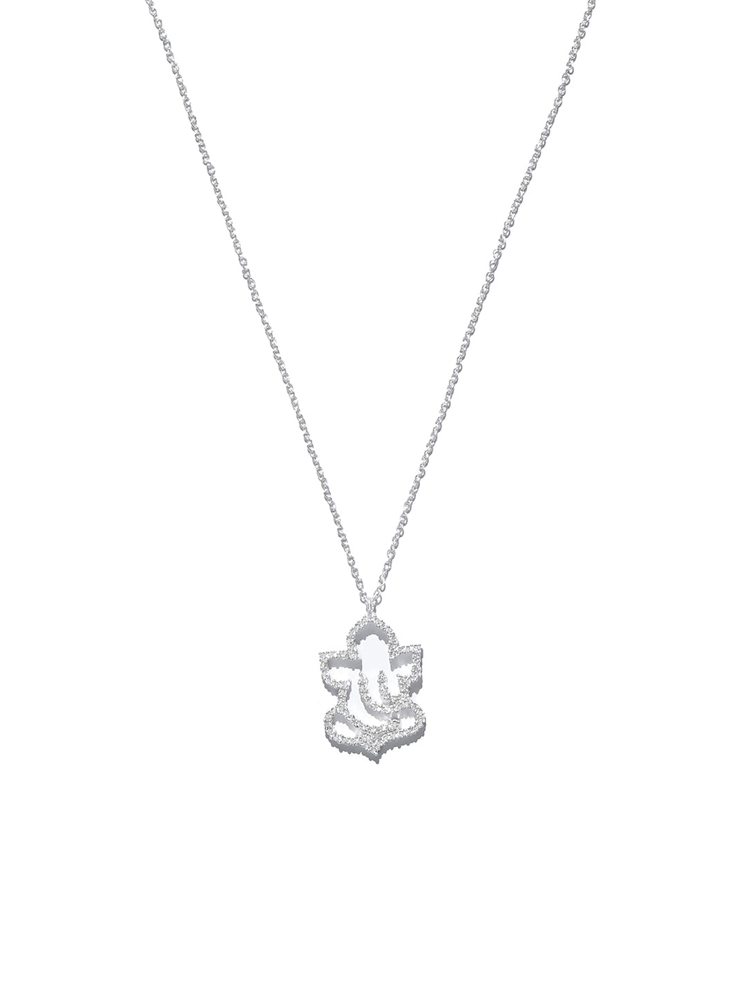 Cute Ganesha Sterling Silver Necklace
