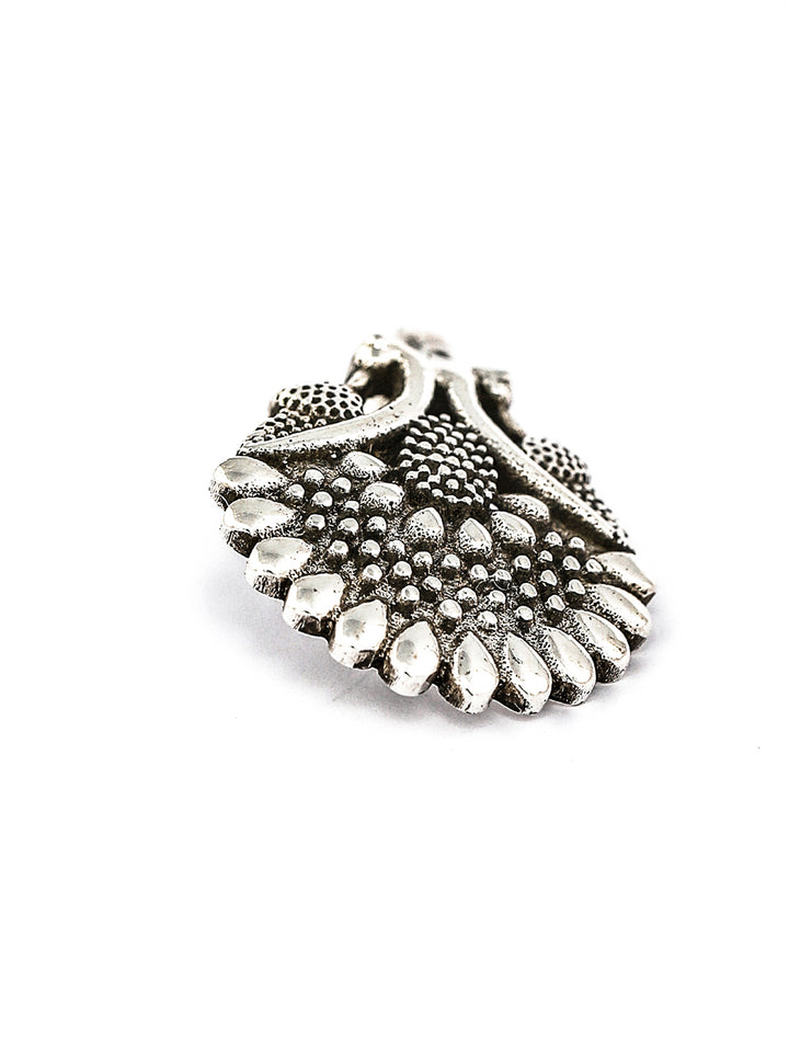 Oxidised Silver Peacock Nosepin