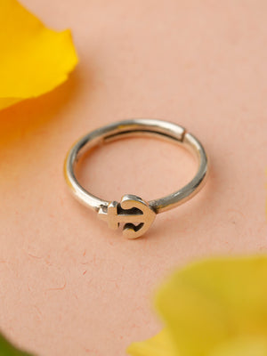 Anchor Motif Sterling Silver Ring