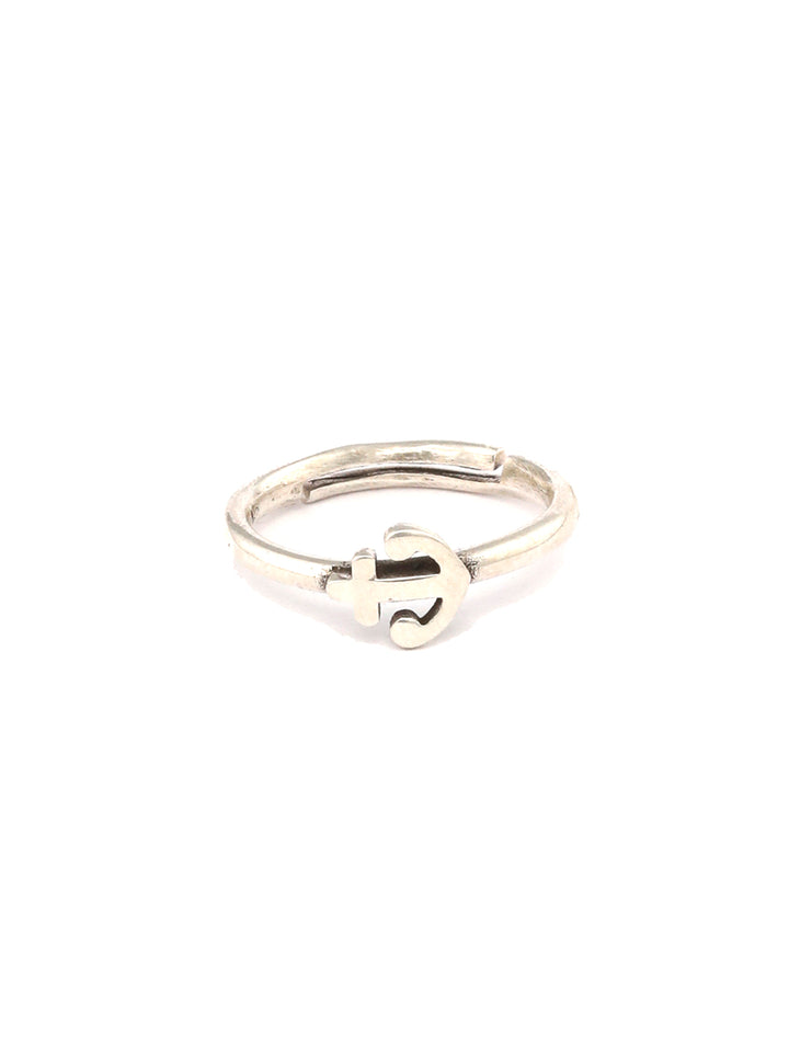 Anchor Motif Sterling Silver Ring