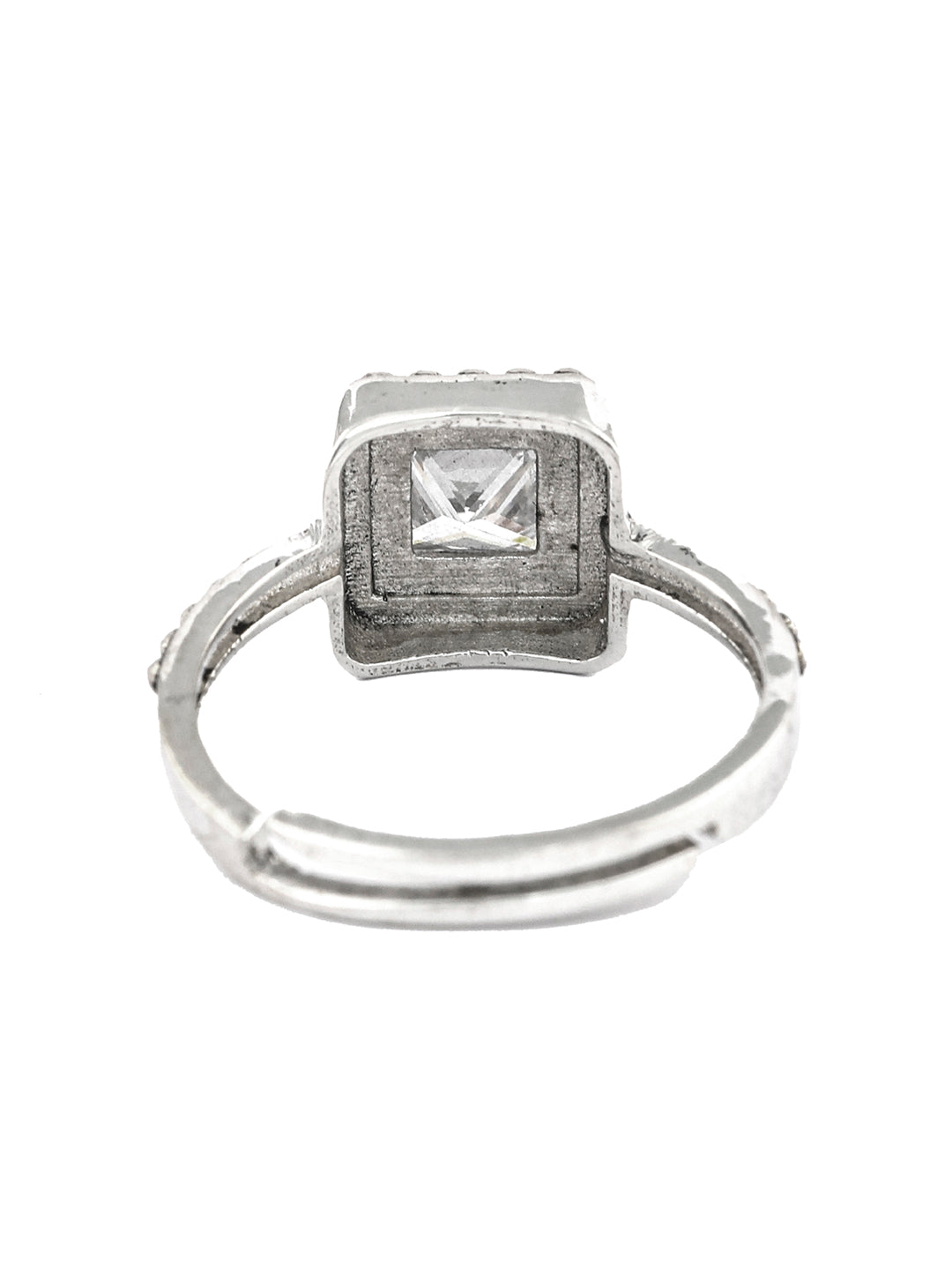 Oxidised Silver Solitaire Ring