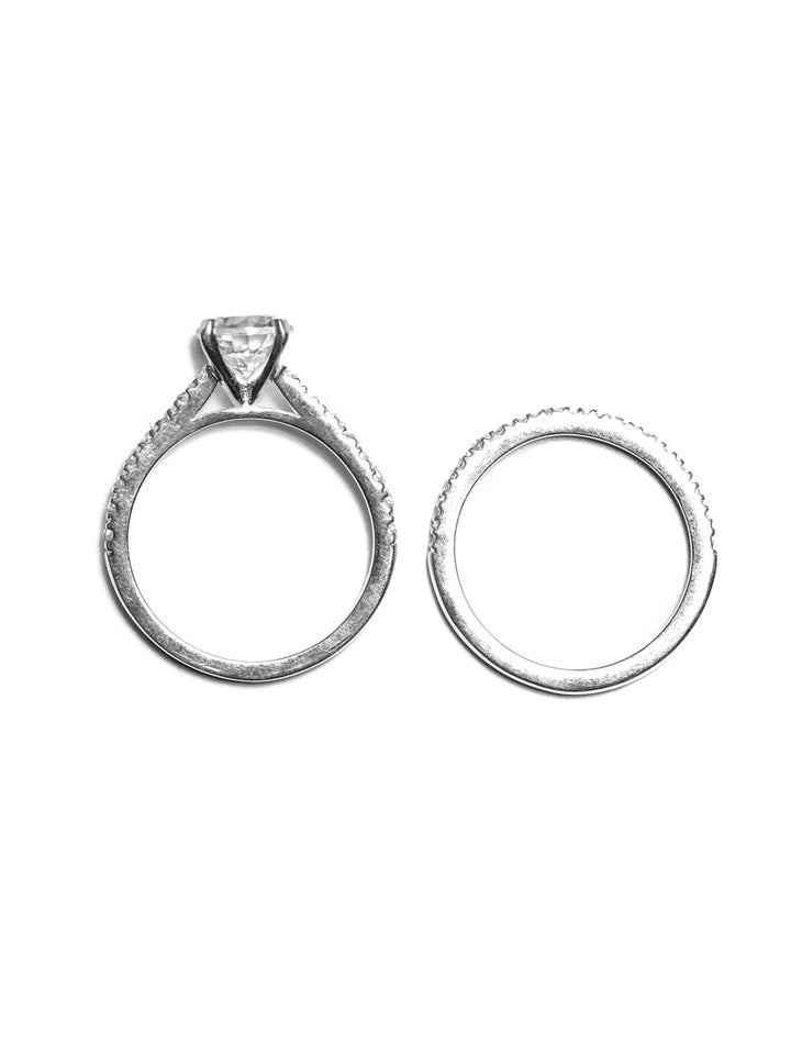 Minimal Charm-Sterling Silver Solitaire Stack Rings