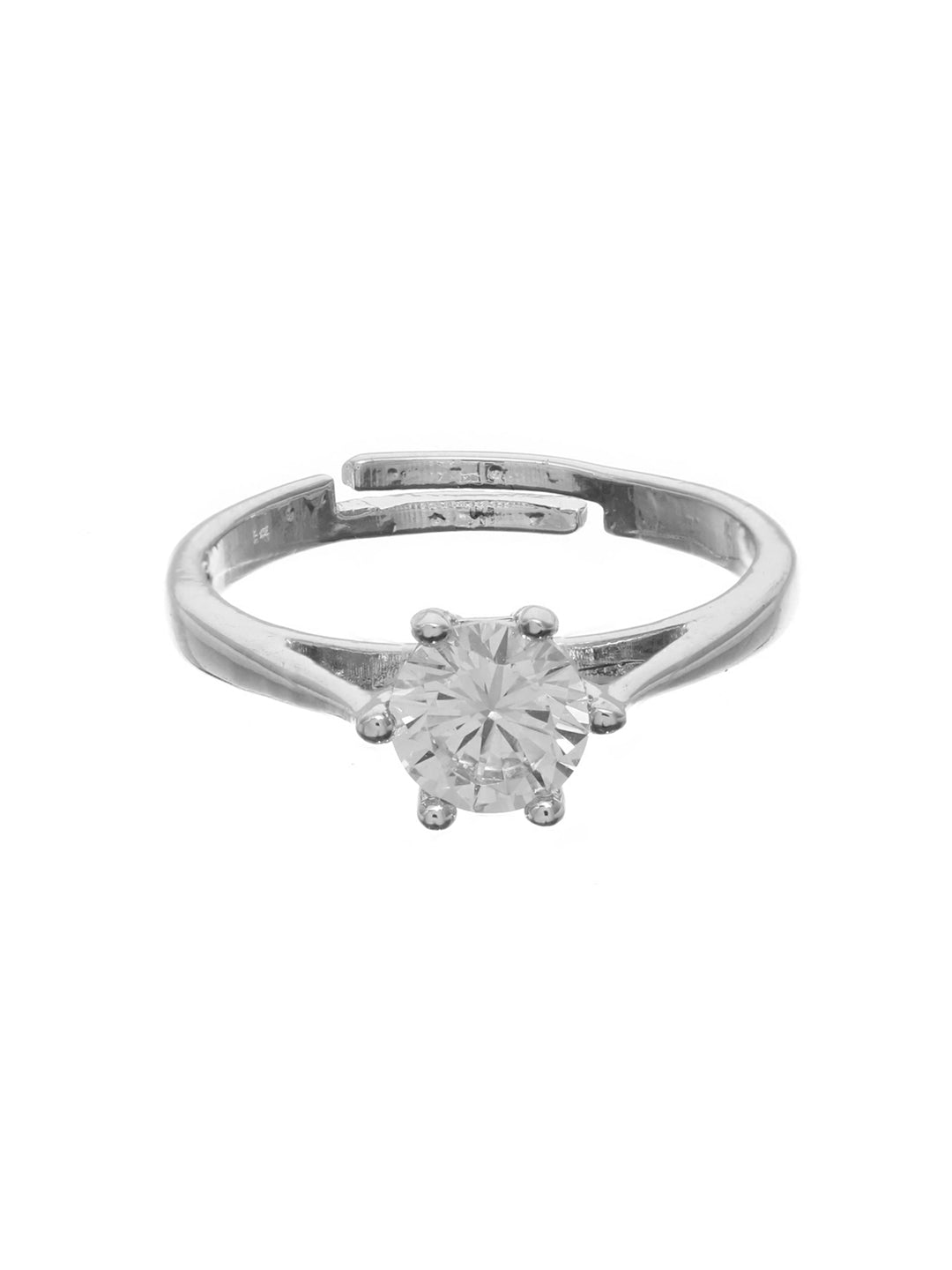 Elegant Sterling Silver Solitaire Ring