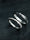 Love Flaps-Zircon Studded Sterling Silver Couple Rings