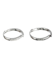 Uniting American Diamond Silver Couple Rings