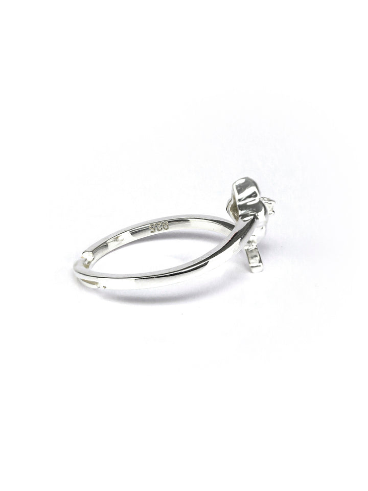 Sparkling Mini Heart Sterling Silver Ring