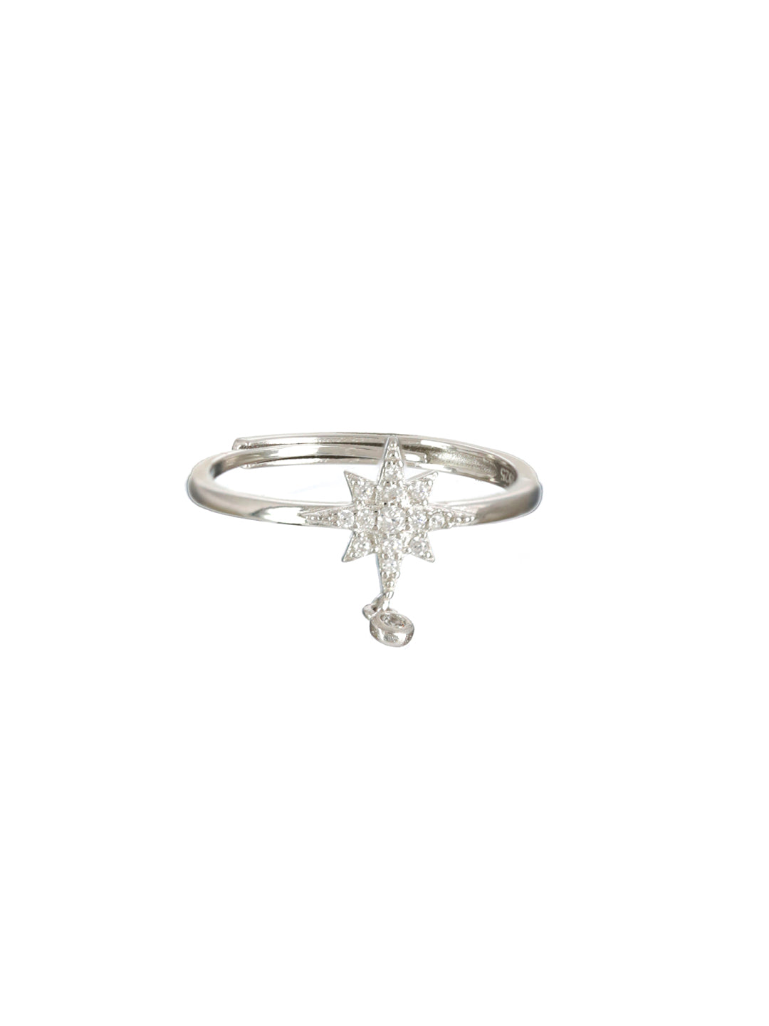 Sheer by Priyaasi Shining Star American Diamond Sterling Silver Ring