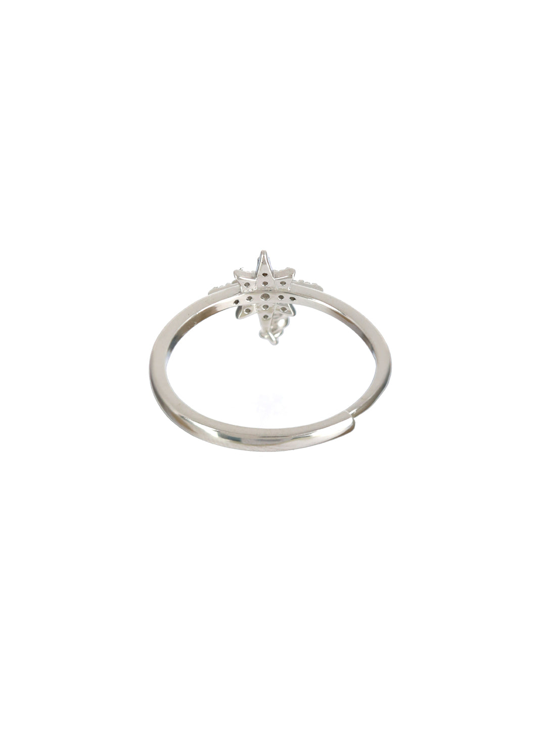 Sheer by Priyaasi Shining Star American Diamond Sterling Silver Ring