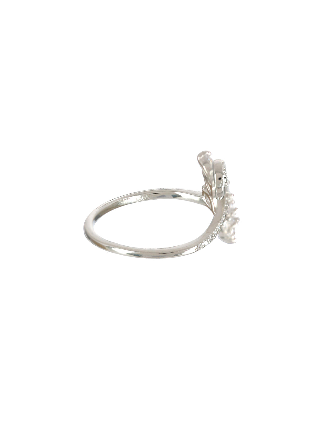 Sheer by Priyaasi Swan American Diamond Sterling Silver Ring