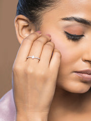 Sheer by Priyaasi Minimal Solitaire Sterling Silver Ring