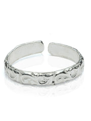 Classic Leaf Patterned Sterling Silver Toe Ring