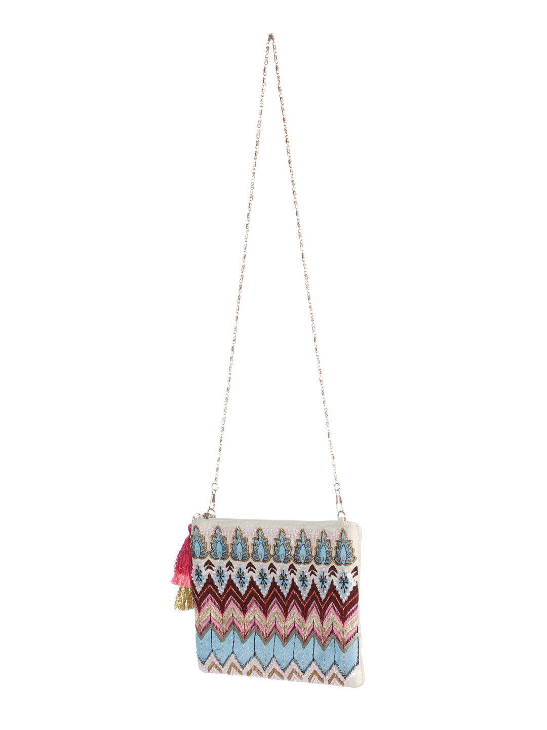 Boho Multicolor Embroidered Sling Bag